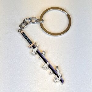 Demon Slayer: Kimetsu no Yaiba Sword Keychain Purple & Black Clouds